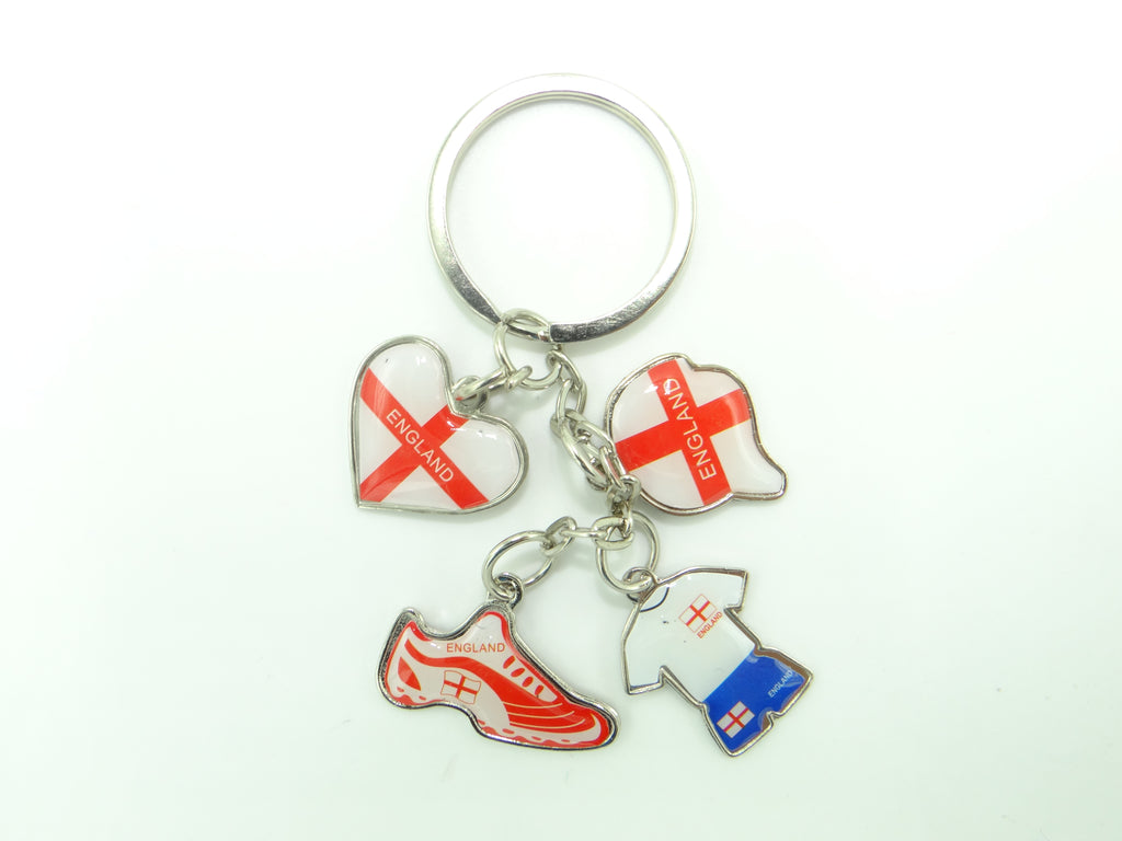 England Charm Keychain