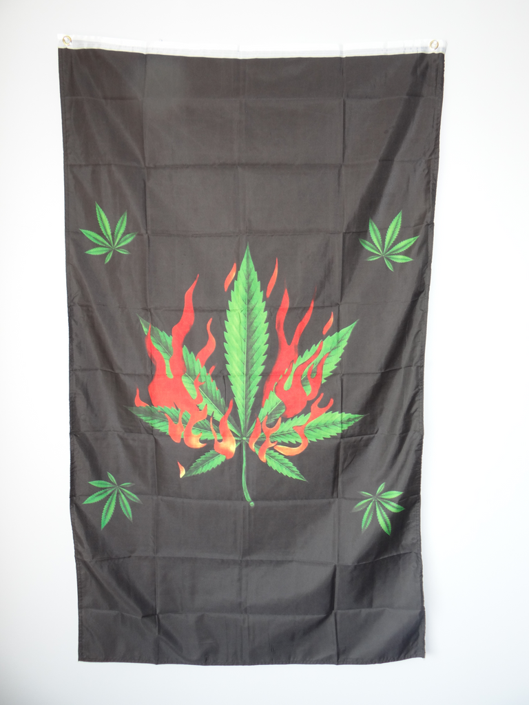 Smoke On Leaf 3'x5' Flags