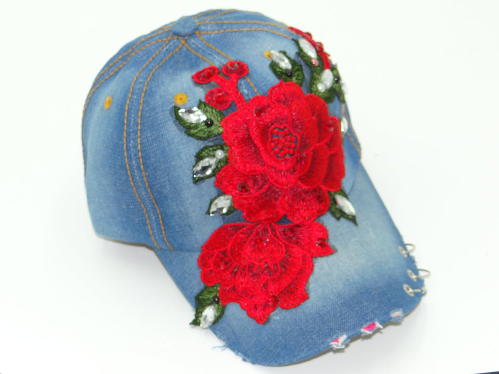 Flower-Jeans 1 Bling Hat