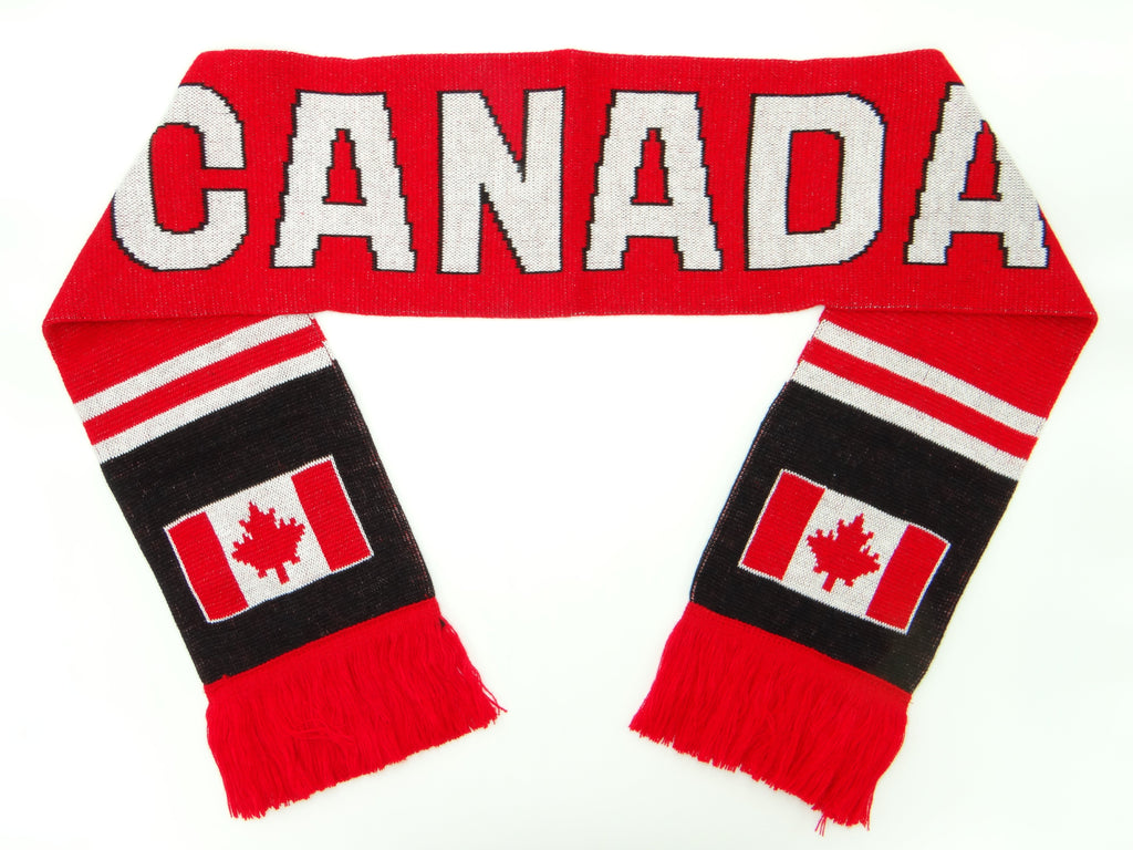 Canada-Leaf Knit Scarf