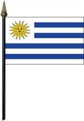 Uruguay 4"x6" Flag
