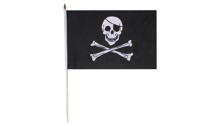 Skull-Eye Patch 12X18 Flags